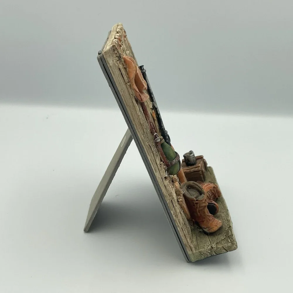 Resin Hunting Picture Frame 4x6‎ Treasured Times Rustic Country Rifle Boots